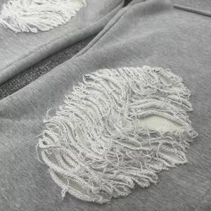 Pantalon de survêtement évasé en coton/polyester de haute qualité, avec cordon de serrage, anti-boulochage, léger, décontracté, non tissé, vente en gros - Product Image 4