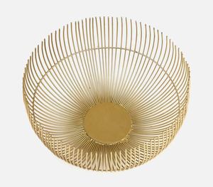 ชามผลไม้ทำจากเหล็กแบบมีสายสีทองแบบทำมือผลิตจากโรงงานขายตรงสุดสร้างสรรค์ - Product Image 3