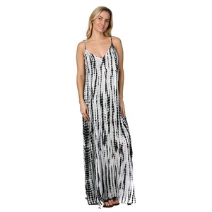 Vestido Maxi Bohemio con Estampado Floral, Espalda Descubierta, Estilo Hippie, Tie Dye, Ropa de Playa de Verano, Vestido Largo de Algodón hasta el Suelo - Product Image 1