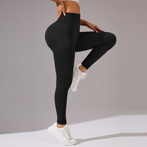 Mallas de gimnasio de secado rápido con cintura elástica a la moda para mujer, mallas cómodas para correr, Fitness, Jogging, Yoga, patrón sólido - Product Image 4