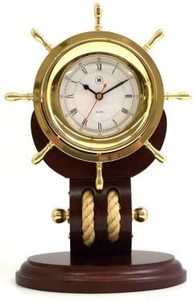 Reloj de cuarzo náutico antiguo, diseño de columpio de latón único, Material de madera, para el hogar Decoración elegante, regalo, ornamento económico para - Product Image 5