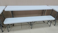 Table pliante rectangulaire en plastique légère de 71 pouces (180 cm) pour la formation et les études