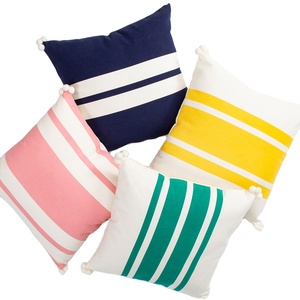 Wholesale 100% Cotton Boho Tufted <b>White</b> <b>Cushion</b> Covers Christmas Decorative Printed Pillow Case Tassels Hand Woven Dot Home - Product Image 1