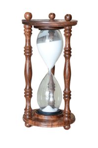 Calvin Thủ công mỹ nghệ "nhà đồng hồ cát 30 phút <span class=keywords><strong>11</strong></span> inch cát hẹn giờ đồng thau & gỗ cát Đồng hồ trang trí bằng gỗ giờ thủy tinh - Product Image 2