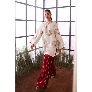 Colección de Diseñador Étnica de Lujo 2025: Elegante Salwar Kameez Formal de Seda Cruda, Estilo Pakistaní, Prendas Cosidas - TC-1384 - Product Image 3