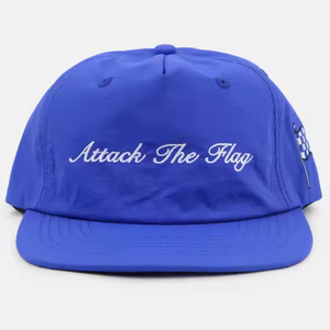 หมวกแก๊ปปักลาย Attack The Flag สีน้ำเงิน แบบ Snapback 5 แผง หมวกลำลอง Unisex หมวกเบสบอล Snapback 5 แผง ปีกแบน - Product Image 2