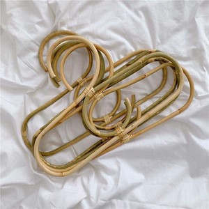 Sustainable <b>Handmade</b> Rattan <b>Clothes</b> Hanger Natural Woven Garment Hanger for Wardrobe Closet Home Storage Clothing Organization - Product Image 3