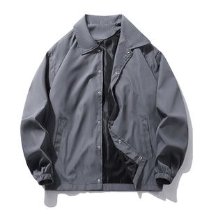 เสื้อโค้ทแจ็กเก็ตมีซิปสำหรับผู้ชายเสื้อแจ็กเก็ตมีซิปย้อมสีแบบกำหนดเองได้ - Product Image 5