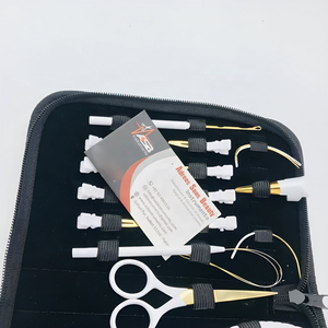 Kit d'outils pour extensions de cheveux en or blanc en gros avec pinces multifonctions et pinces à presser pour extensions à ruban avec outil à boucle, crochet et clip - Product Image 4