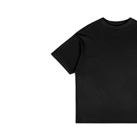 Kaos Unisex Boxy Solid 240gsm Rajutan 100% Katun Cetak Kustom Super Lembut Oversize Minimalis Anti-Kerut O-Neck Pendek
