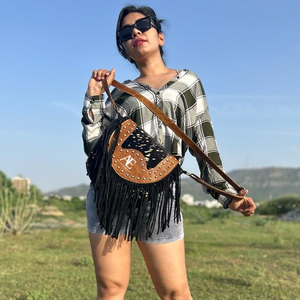 กระเป๋าสะพายข้างหนังกลับเนื้อหนังกลับเมทัลลิกสำหรับผู้หญิงมีสไตล์ใหม่ - Product Image 1