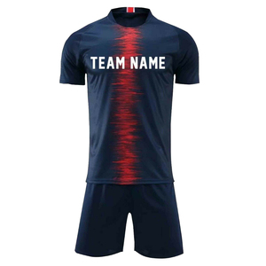 Conjunto de Camiseta y Pantalones Cortos de Fútbol Personalizables al por Mayor, Unisex, Tallas Grandes, Transpirables, de Secado Rápido, 100% Poliéster, Premium para Verano - Product Image 2