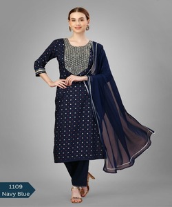 Kurti plazzo pour femmes indiennes, vêtement ethnique au prix le plus bas, kurtis pour femmes d'Inde, dernière collection sur le marché du textile - Product Image 2
