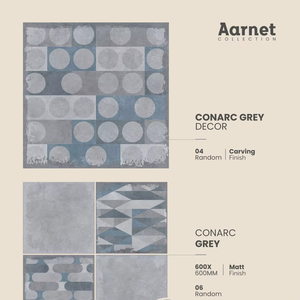 Azulejos de suelo rústico de porcelana gris con aspecto de hormigón mate de cuerpo completo de alta calidad 600x600 azulejo de pared de porcelana - Product Image 1