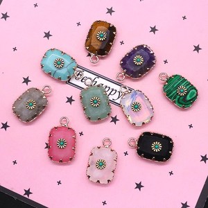 Pendentif à breloque en forme de rectangle chrétien en argent sterling 925 avec pierres précieuses en onyx noir-Designer - Product Image 2