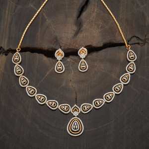 Zircon Necklace 184911 Elegant <b>Wedding</b> <b>Accessory</b> with Dazzling Zircon Stones - Product Image 4