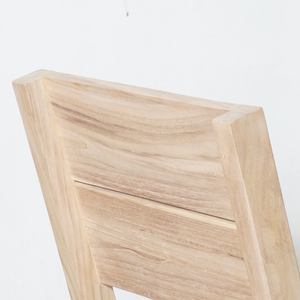 Silla de comedor de teca al aire libre moderna con cojín de color natural para el hogar Hotel restaurante y cocina para uso en el parque - Product Image 5