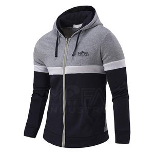Vente en gros de sweats à capuche décontractés zippés pour hommes 100% coton vêtements de sport et de streetwear avec capuche pour l'hiver - Product Image 1