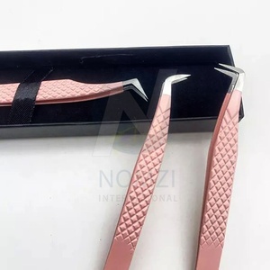 2024 Instruments de cils en acier inoxydable d'impression de logo personnalisé Nouvelle pince à épiler pointue de conception pour des extensions de cils de volume durables - Product Image 2