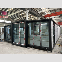 Cabine modulaire préfabriquée de luxe de 20 pieds 40 pieds Maison en paquet plat de 2 chambres à coucher fabriquée à partir de conteneurs Maison en conteneur moderne extensible pour hôtel