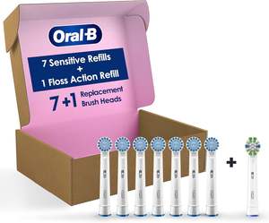 Cabezales de repuesto para cepillo de dientes eléctrico Oral-B Sensitive Gum Care, paquete de 8 - Product Image 1