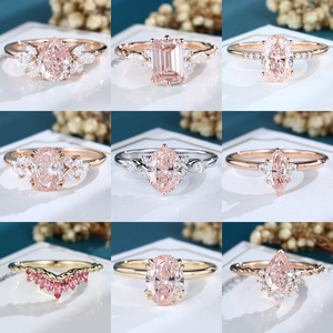 מעבדה ורודה בוורודה מפוארת צמח נוצר cvd hpht jigi מוסמך מעבדה טבעית רופפת יהלום אישי - Product Image 2