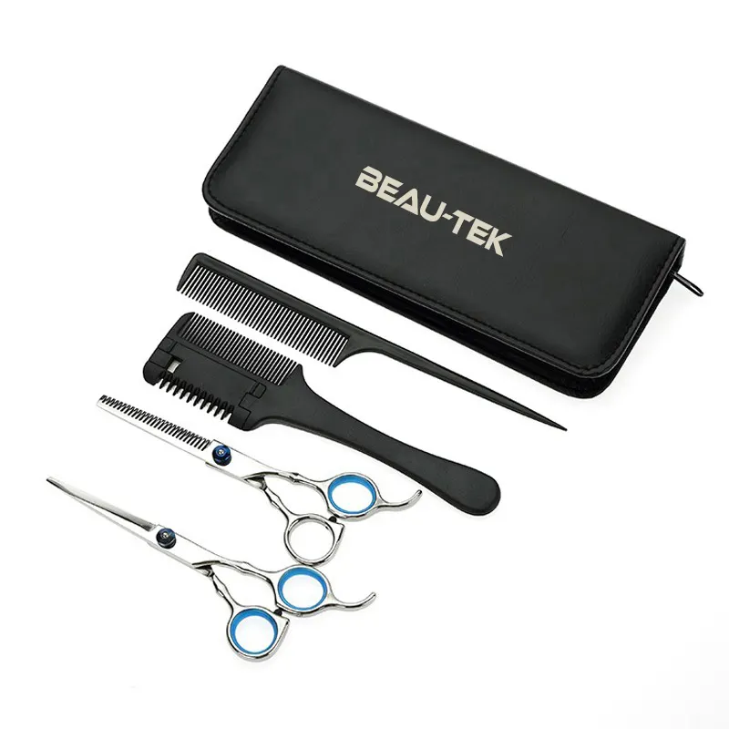 Amazon Hot Selling 4 Pcs Barber Stainless Steel Scissor Set Beauty Tools For Men Women Salon & Home