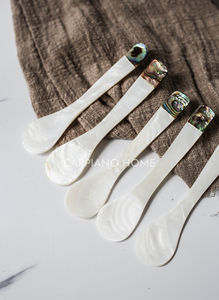 Cuillère en nacre-Cuillère élégante, Cuillère en nacre naturelle pour remuer, Cuillère en nacre faite à la main pour les desserts - Product Image 2