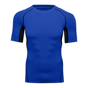 T-shirt de gymnastique surdimensionné personnalisé pour hommes Polyester coton séchage rapide évacuation de l'humidité Fitness entraînement musculation vêtements de sport - Product Image 1