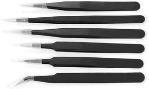 Juego de tijeras para cejas de acero inoxidable sostenible pinzas para pestañas cosméticas con punta dorada marrón claro para cejas oscuras personalizadas - Product Image 3