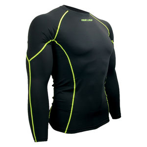 Rashguard pour homme de haute qualité, polyester/nylon écologique, respirant, UPF50, antibactérien, compression, manches longues, séchage rapide - Product Image 1