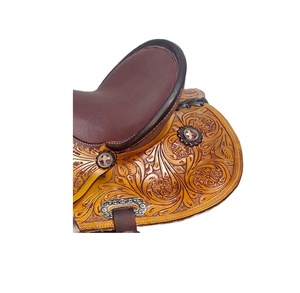 Asiento suave occidental de cuero marrón de calidad superior al por mayor para Productos Ecuestres de equitación a precio asequible - Product Image 2