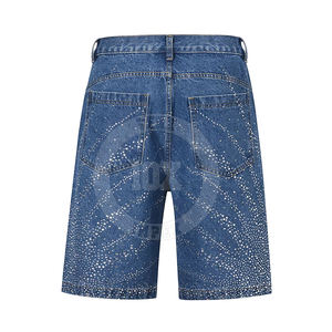 Venta al por mayor de lujo de los hombres pantalones cortos de diamantes de imitación personalizados de los hombres pantalones cortos de diamantes de imitación Hip Hop Bling Streetwear - Product Image 5