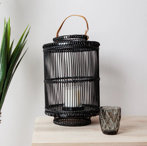 โคมไฟไม้ไผ่สานธรรมชาติสำหรับตกแต่งในร่มกลางแจ้งโคมไฟวางเทียนทำด้วยมือวัสดุโลหะจากเวียดนาม - Product Image 1