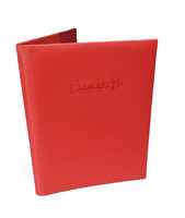 Porte-menu en cuir PU de luxe de haute qualité, format A4, rouge, pour boissons et plats, avec logo personnalisé, pour hôtel et restaurant
