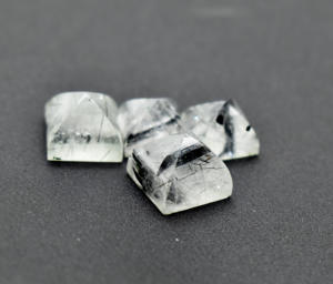 Pyramides en cristal de rutile noir naturel 4MM à 20MM à facettes carré Rutile pierre précieuse en vrac pour la fabrication de bijoux et d'artisanat en cristal - Product Image 4