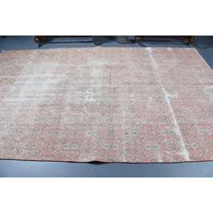 Grand tapis turc vintage 6,7x10,4 pi (203x318 cm), tapis persan rose - Product Image 3