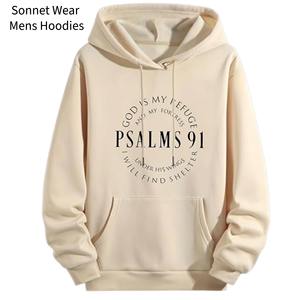 Sweat à capuche à cordon de serrage avec poche et imprimé pour homme - Product Image 6