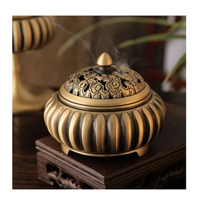 เครื่องเผาธูปโลหะสีทองอุปกรณ์ตกแต่งทางศาสนาที่ทันสมัยดีไซน์หรูหราสำหรับงานเลี้ยงงานแต่งงานในบ้าน - Product Image 4