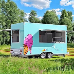 New Food Truck With Full Kitchen Mobile BBQ Food Truck <b>Concession</b> Mobile Kitchen Snack Coffee Cart Food <b>Trailer</b> for Sale - Product Image 1