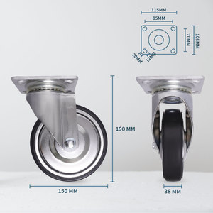 ล้อเลื่อนอุตสาหกรรม CCE ขนาด 6 นิ้ว ยางเคลือบสังกะสี ป้องกันการรั่วซึม - Product Image 2