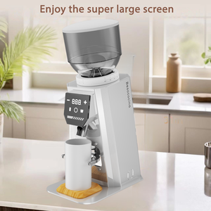 220V 64mm plat fraise moulin à café magnétique poudre tasse électrique moulin à café en alliage d'aluminium moulin à café électrique - Product Image 6