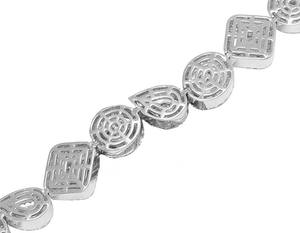 Beautiful Sterling Silver Gold Plated Moissanite <b>Baguette</b> Marquies Pear Princess Multi Shape Cluster Hip Hop Iced <b>Bracelet</b> for - Product Image 3