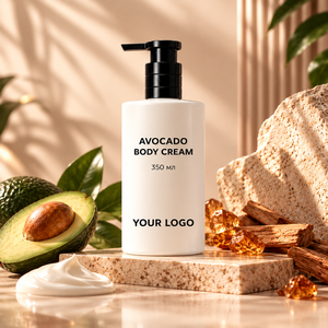 ELAN KIMYA OEM Crema Corporal Hidratante de Aguacate de Marca Privada 350ml Fragancia Ámbar con Vitamina E para Todo Tipo de Piel Turquía - Product Image 1