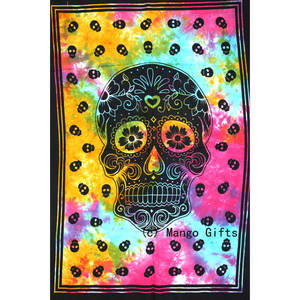 Lote al por mayor de tapices tie-dye bohemios hippie para colgar en la pared, decoración abstracta de algodón, póster navideño para exteriores y dormitorios con cuerda - Product Image 2