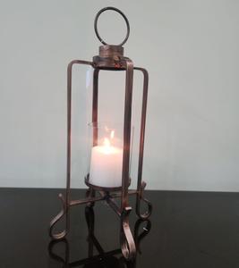 Soporte de vela de metal resistente personalizado con Pilar largo de hierro portátil bandeja de servicio superior decorativa para uso doméstico suministros duraderos - Product Image 2