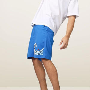 Pantalones cortos con estampado de soplo 3D de calidad superior, pantalones cortos con estampado de soplo desteñidos al sol lavados con ácido para hombres a un precio razonable - Product Image 3