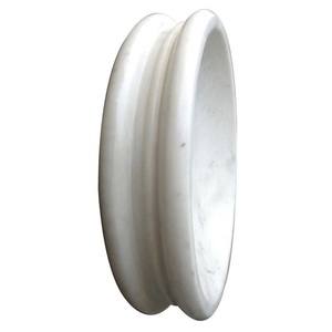 Bol en marbre blanc artisanal, finition polie, bol décoratif pour fruits, collations et centre de table pour la maison, prix de gros - Product Image 5