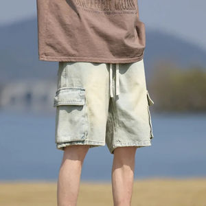 กางเกงกีฬาขาสั้นสำหรับผู้ชายกางเกงขาสั้นผ้าโพลีเอสเตอร์สีทึบกางเกงลำลองสำหรับผู้ชาย2026โลโก้ได้ตามต้องการ - Product Image 2