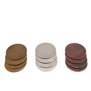 Sous-verres ronds en métal de conception nouvelle, finition or antique, pour table à manger, tasses à thé et à café, sous-verres de service - Product Image 4